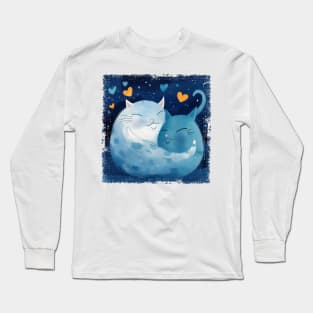 Cats Hug Long Sleeve T-Shirt